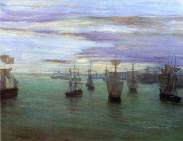 Crepúsculo en color carne y verde Valparaíso James Abbott McNeill Whistler Pinturas al óleo